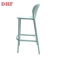 DHF Nordic Simple Home Backrest Chair Modern High Bar Chairs Plastic For Cafe Bar