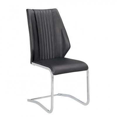 Restaurant black Leather Dining Chair,Dining Room Chairs Luxury