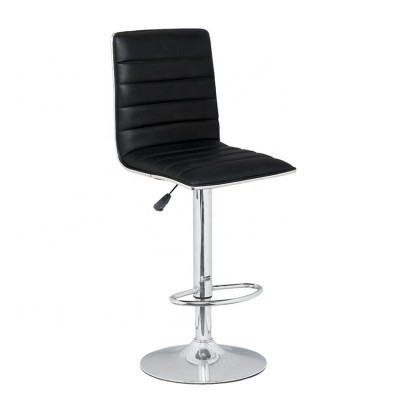 Modern 360 Degree Swivel Black Pu Leather Bar Stool ,PU Seat Bar Stool Chair