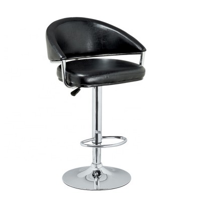 OEM Modern Furniture Swivel black PU Seat leather Bar Stool