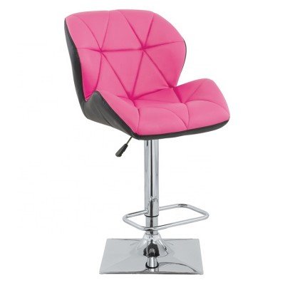 Modern Pink Hemicycle Casino Used Height PU Seat Bar Stool Chair